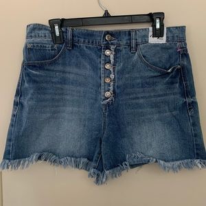 Sky High Rise High waisted Denim Shorts